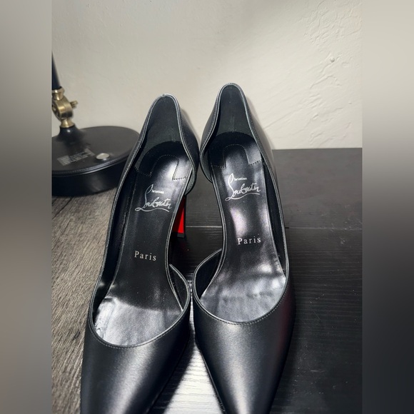 CHRISTIAN LOUBOUTIN VIBELLA POINTED TOE HALF D'ORSAY PUMP 7 1/2 - Picture 5 of 9